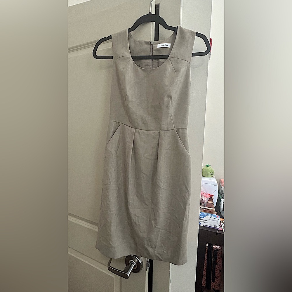 Light Gray/Brown Calvin Klein Dress